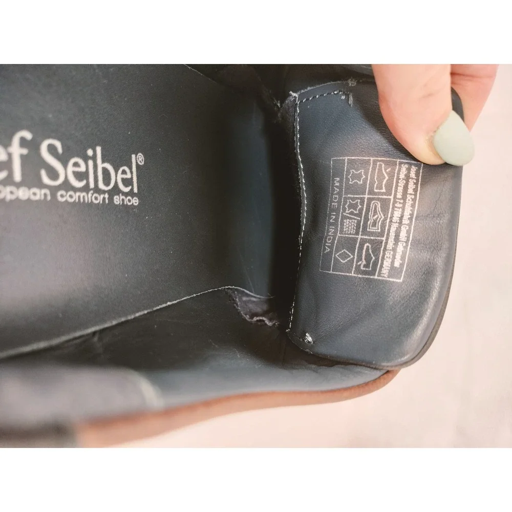 Josef‎ Seibel Earl: Leather Lace Up Oxford Shoes Dark Gray